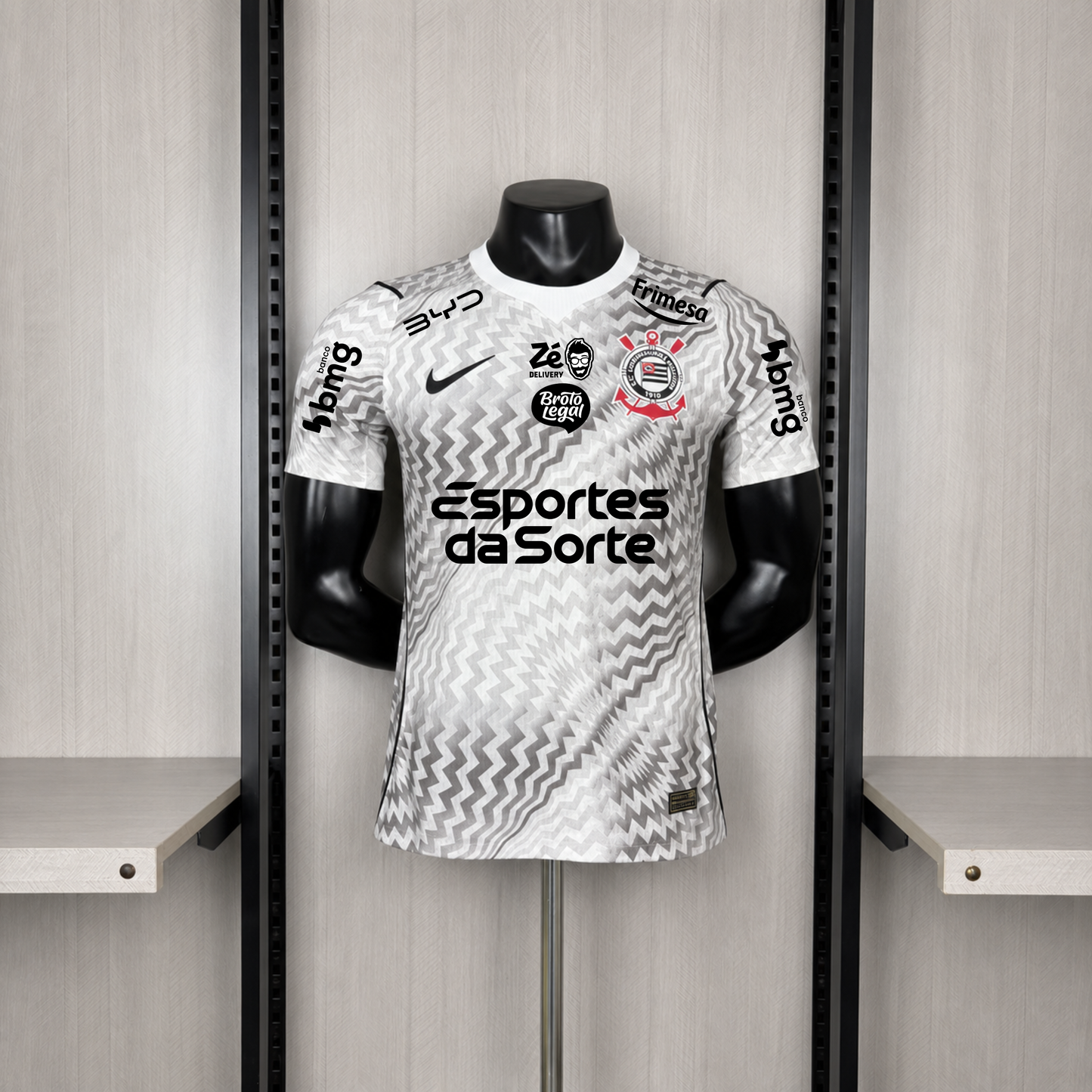Corinthians Goleiro 26/27 Jogador Com Patrocínios Nike  - Cinza
