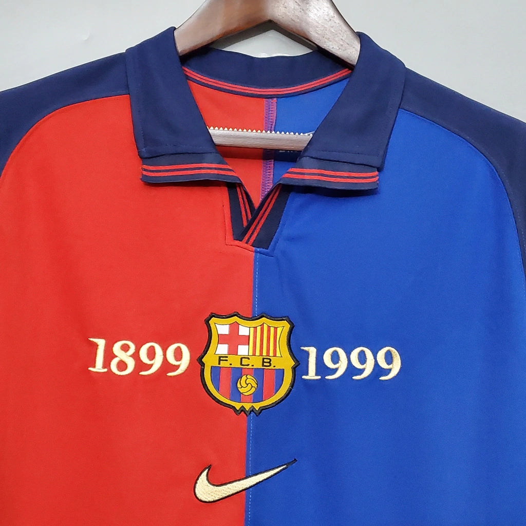 Barcelona 100 Anos Retrô 1999 Nike -  Grená