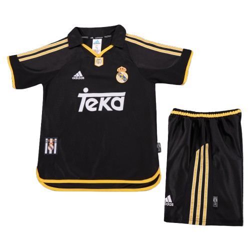 Kit Infantil Real Madrid Away Retrô 97/98 - Preto