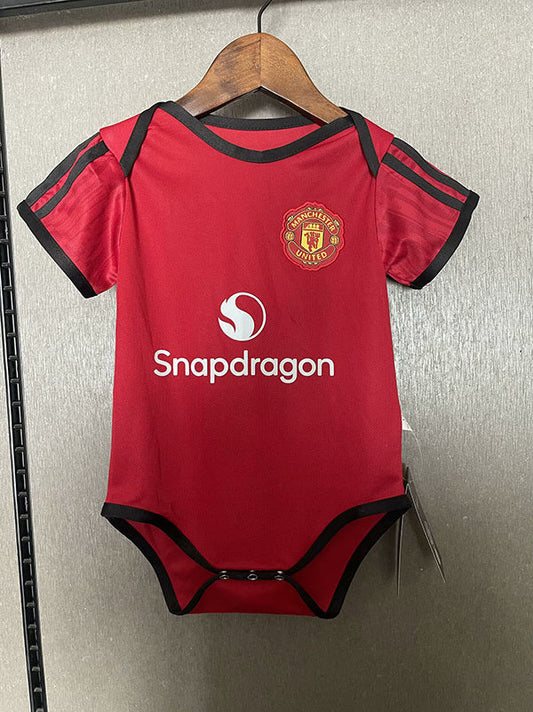 Body Bebê Infantil Manchester United Home 24/25 - Vermelho