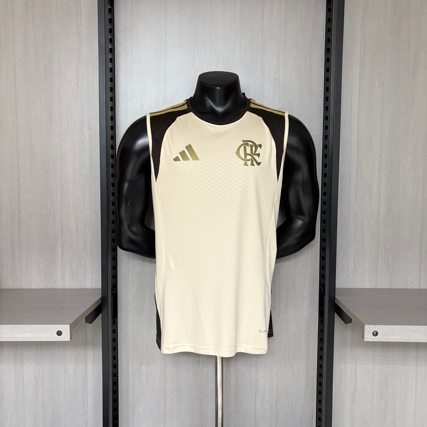 Flamengo Treino Regata 26/27 Torcedor Adidas Masculino - Bege