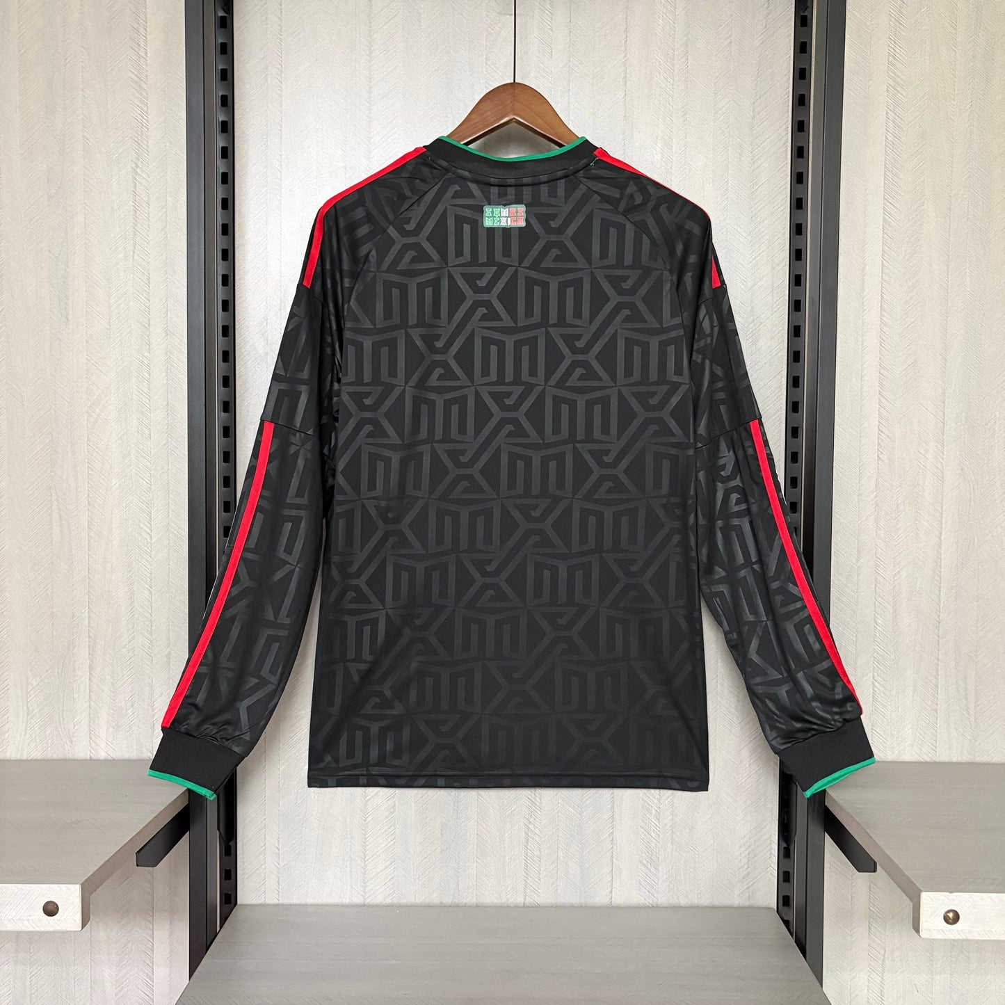 México Third Manga Longa 26/27 Masculino Torcedor Adidas  - Preta