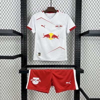 Kit Infantil RB Leipizig Home 25/26 - Branca e Vermelha