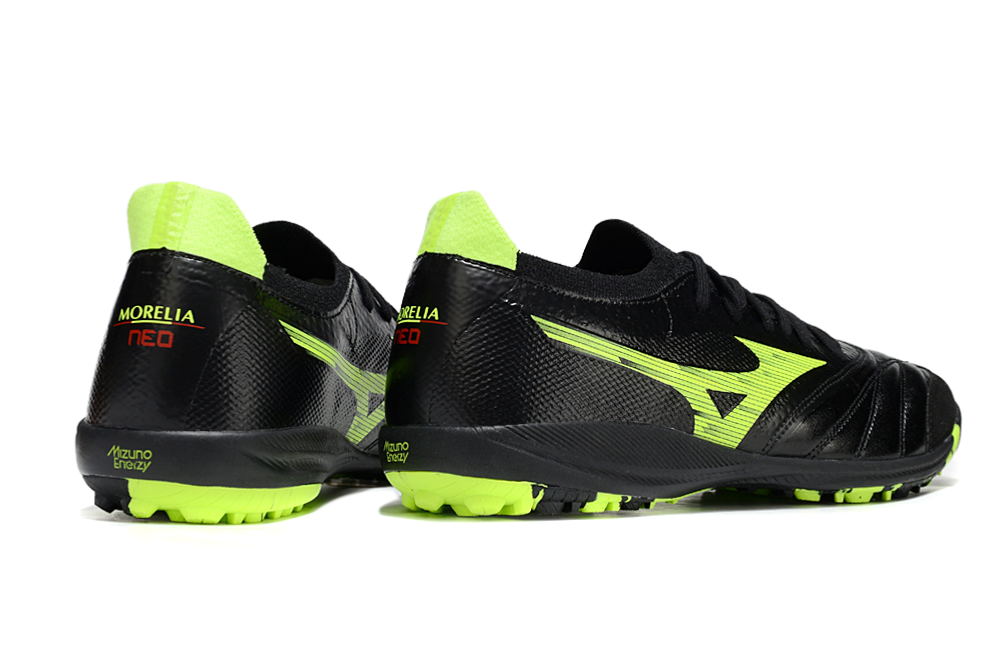Chuteira Society Mizuno Morelia Neo 3 Japan FG - Preta e Verde
