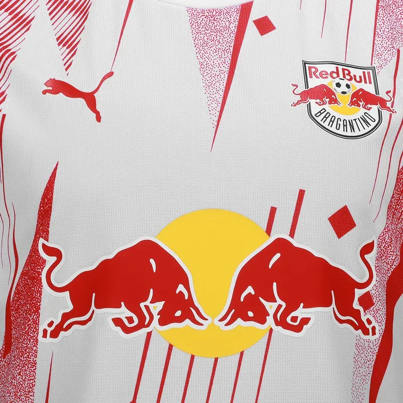 RB Bragantino Home 26/27 Puma Masculino -  Branca e Vermelho