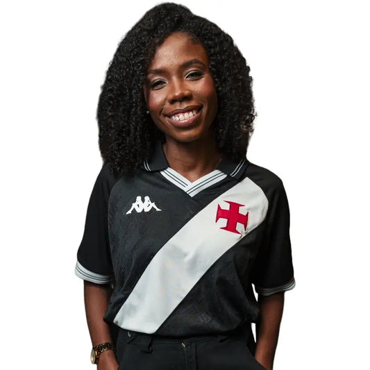 Vasco Home 25/26 Kappa Feminino - Preto