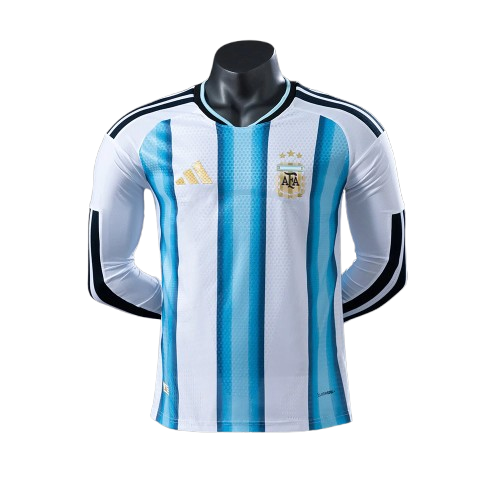 Argentina Home Manga Longa 26/27 Masculino Jogador Adidas - Branca e Azul