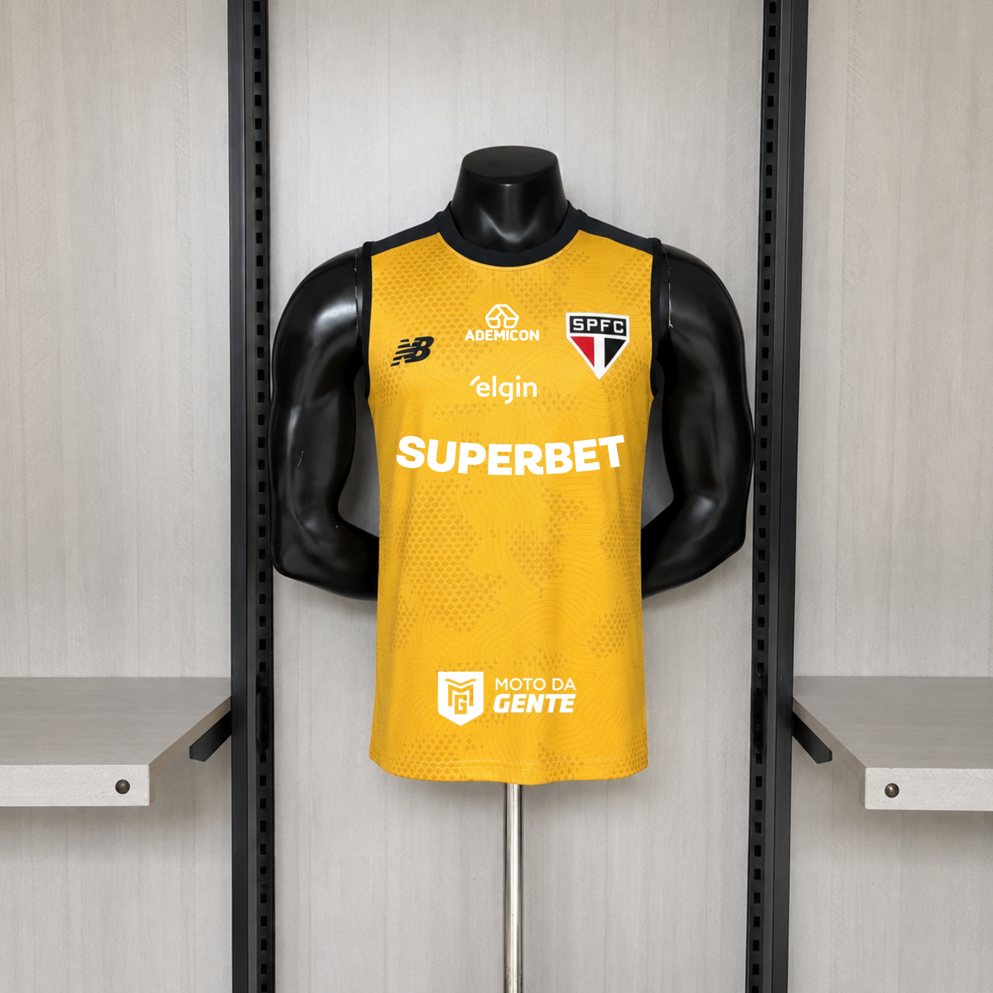 São Paulo Treino Regata 26/27 Com Patrocinios New Balance  - Amarela