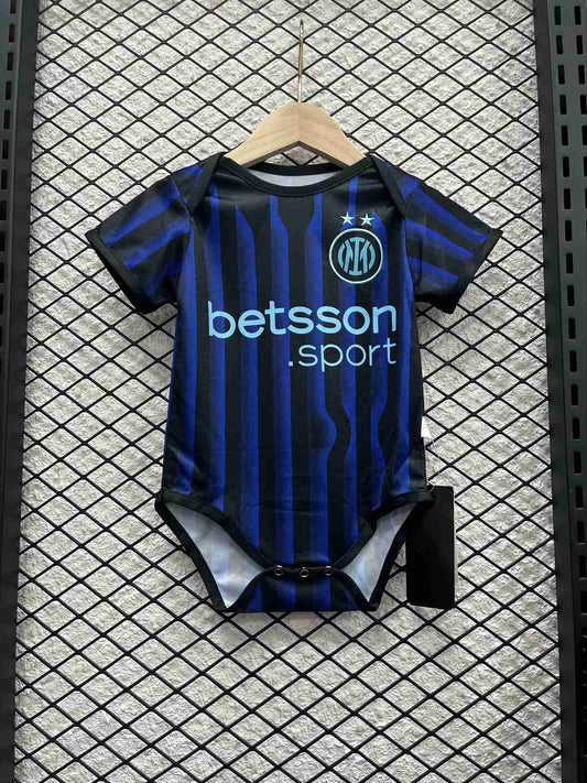Body Bebê Infantil Inter de Milão Home 25/26 - Azul e Preto