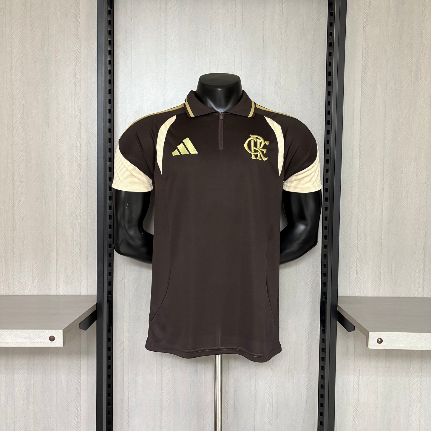 Flamengo Treino Polo 26/27 Torcedor Adidas Masculino - Marrom