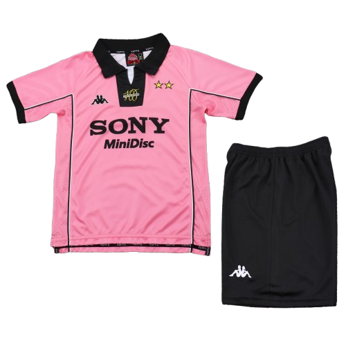 Kit Infantil Juventus Away 97/98 Retrô  - Rosa