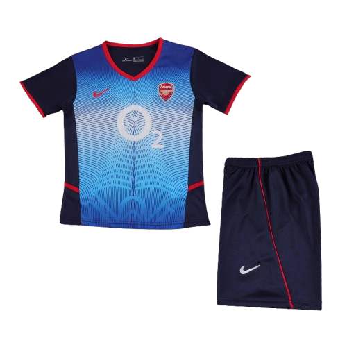 Kit Infantil Arsenal Away Retrô 02/03 - Azul