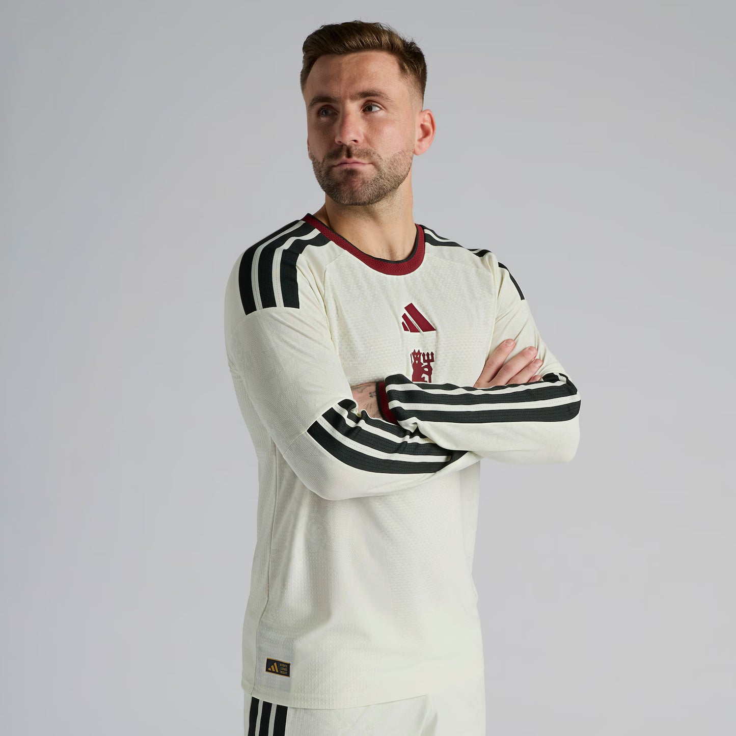Manchester United Third Manga Longa 26/27 Jogador Adidas - Branca