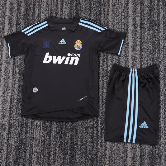 Kit Infantil Real Madrid Away Retrô 08/09 - Preto