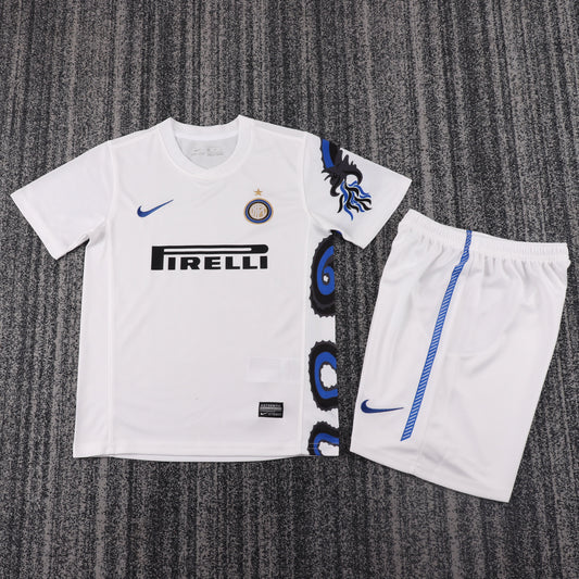 Kit Infantil Inter de Milão Away Retrô 09/10 - Branca