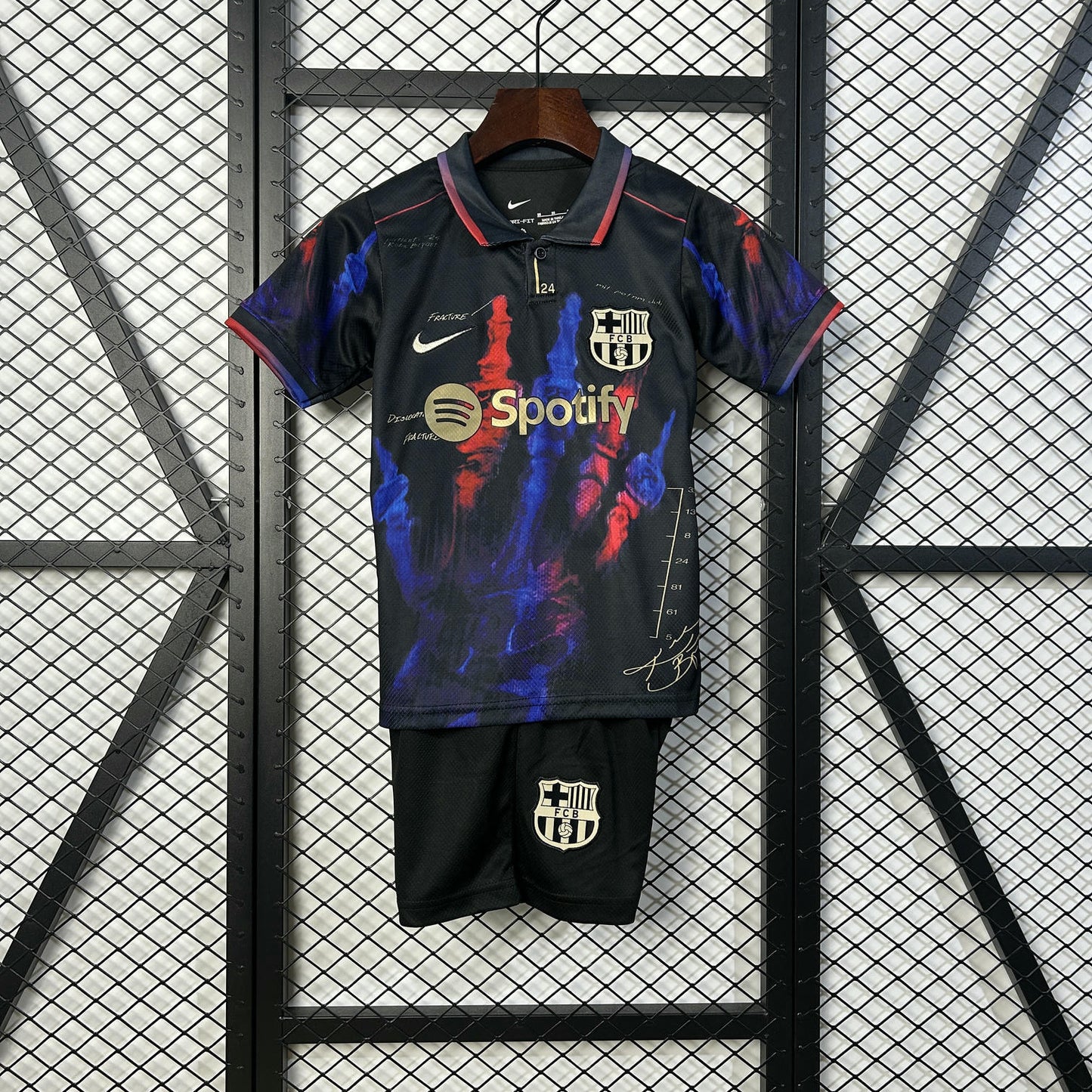 Kit Infantil Barcelona Edição Especial 25/26 - Preto e Grená