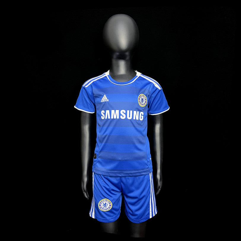 Kit Infantil Chelsea Home Retrô 11/12 - Azul