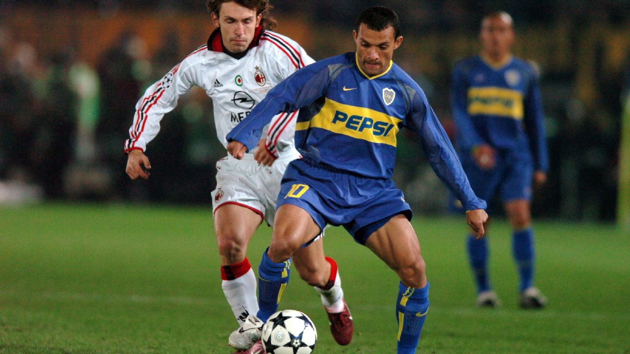 Boca Juniors Home Retrô 03/04  Nike - Azul e Amarela
