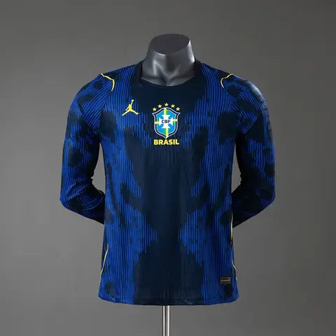 Brasil Away Manga Longa 26/27 Jogador Nike Masculina - Azul