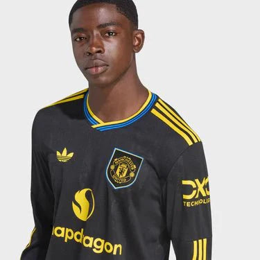 Manchester United Third 25/26 Manga Longa Torcedor Adidas - Preta