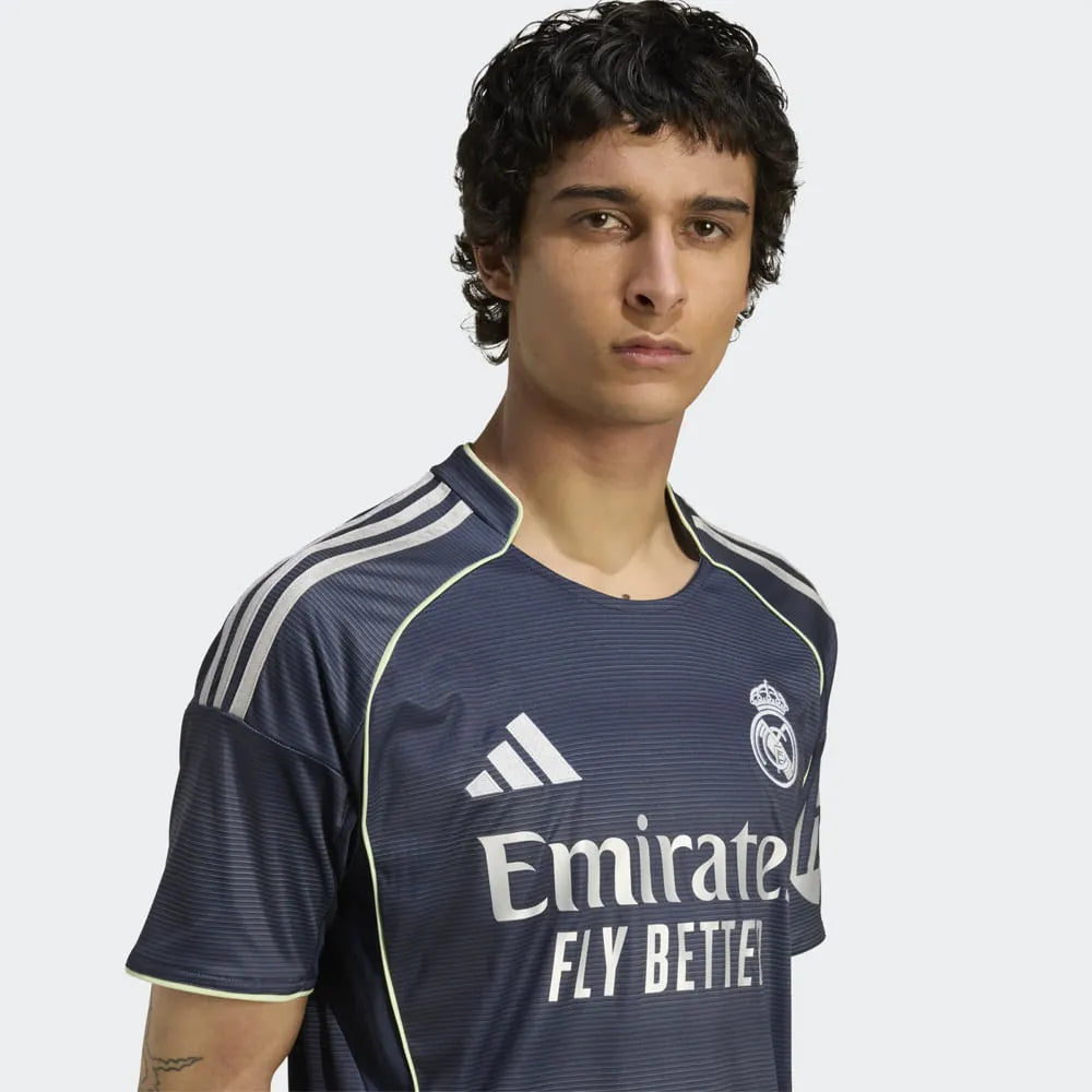 Real Madrid Away 25/26 Jogador Adidas - Cinza Escuro