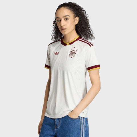 Espanha Away 26/27 Feminino Adidas - Branco