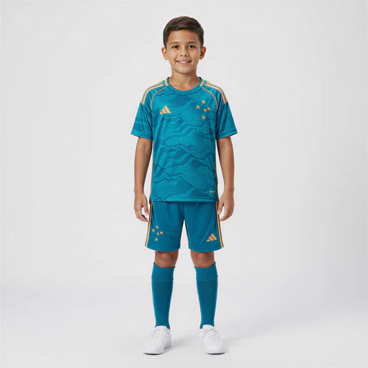 Kit Infantil Cruzeiro Third 25/26 - Azul