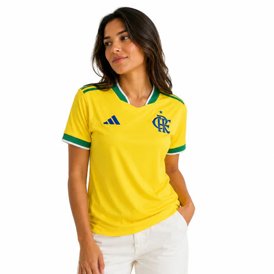Flamengo  Edição Especial Brasil 26/27  Torcedor Adidas Feminino - Amarela