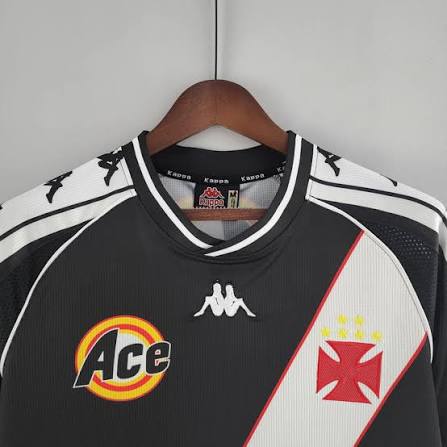 Vasco Home Retro 2000 Torcedor Kappa - Preto