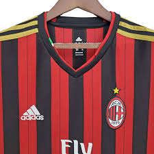 Milan Home Retrô 2013/2014 Adidas - Vermelha e Preta