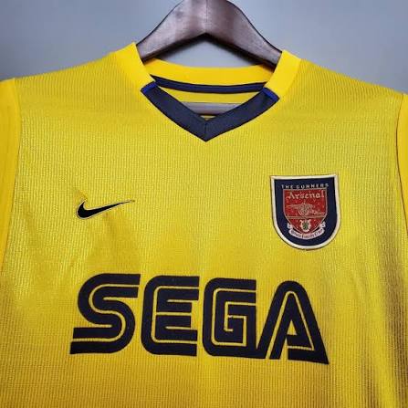 Arsenal Away Retrô 99/00 Nike - Amarela