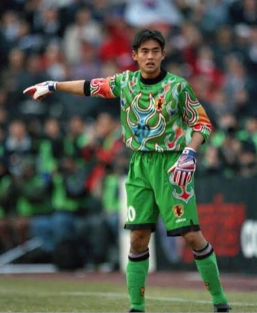 Japão Goleiro Manga Longa Retrô 98-99 Asics - Verde