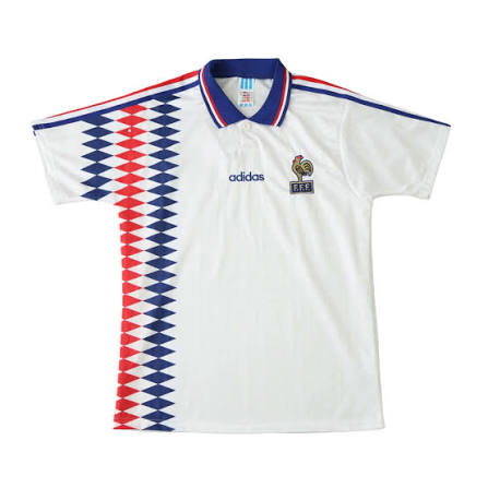França Retrô Away 1994/95 Masculino Adidas - Branca