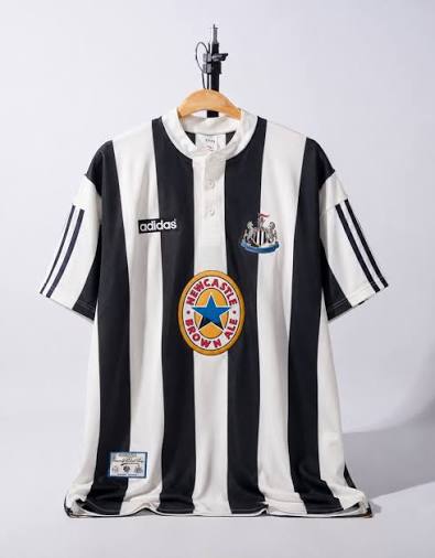 Newcastle Home Retrô 95/97 Adidas - Preta e Branca