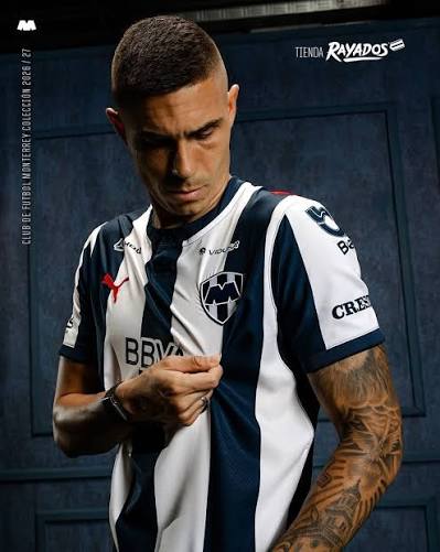 Monterrey Home 26/27 Torcedor Puma Masculino - Azul e Branco