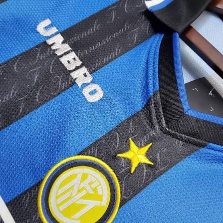 Inter de Milão Home Retrô 1997/1998 Umbro - Azul e Preta