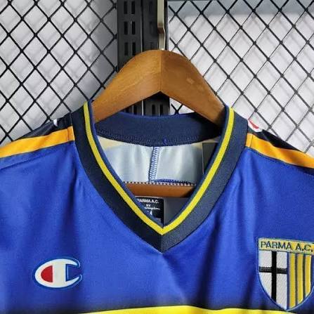 Parma Home Retrô 01/02 Champion - Azul e Amarela