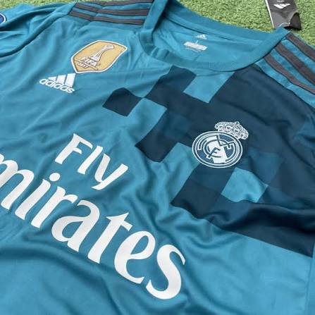 Real Madrid Away Retrô 17/18 Adidas - Verde