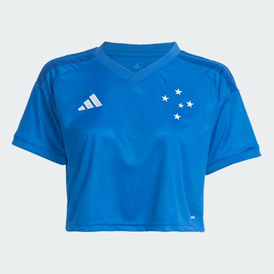 Cruzeiro Cropped Home 26/27 Adidas Feminina - Azul