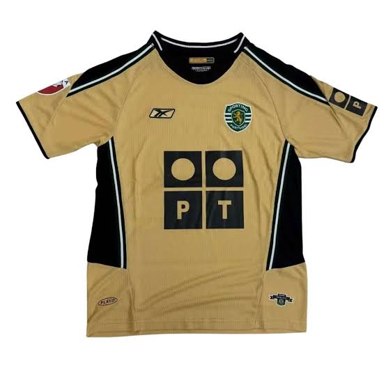 Sporting Away 02/03 Reebok - Dourado
