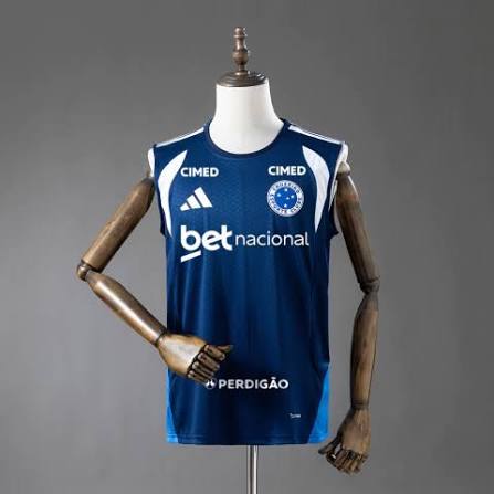 Cruzeiro Treino 26/27 Regata Com Patrocínios Adidas - Azul Escuro