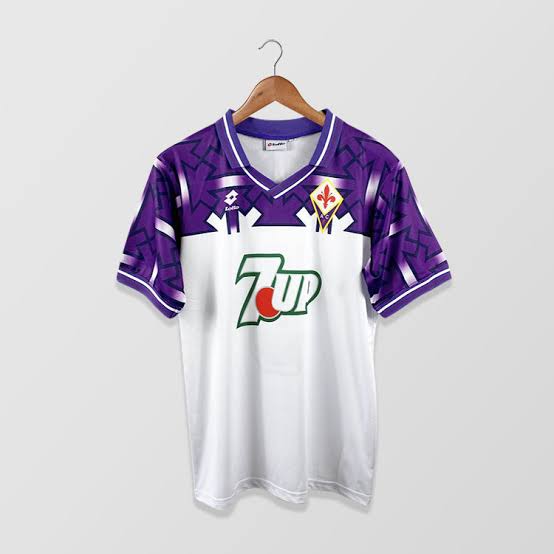 Fiorentina Retrô Away 1992/1993 Lotto - Branca e Roxa