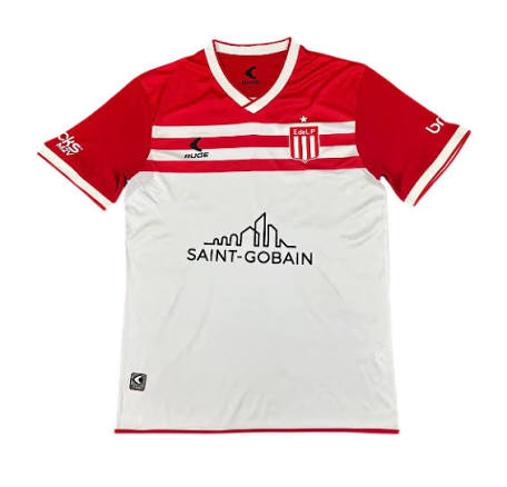 Estudiantes Away 25/26 Torcedor Ruge - Branco e Vermelho