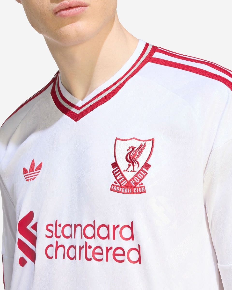Liverpool Away 26/27 Manga Longa Adidas - Branca