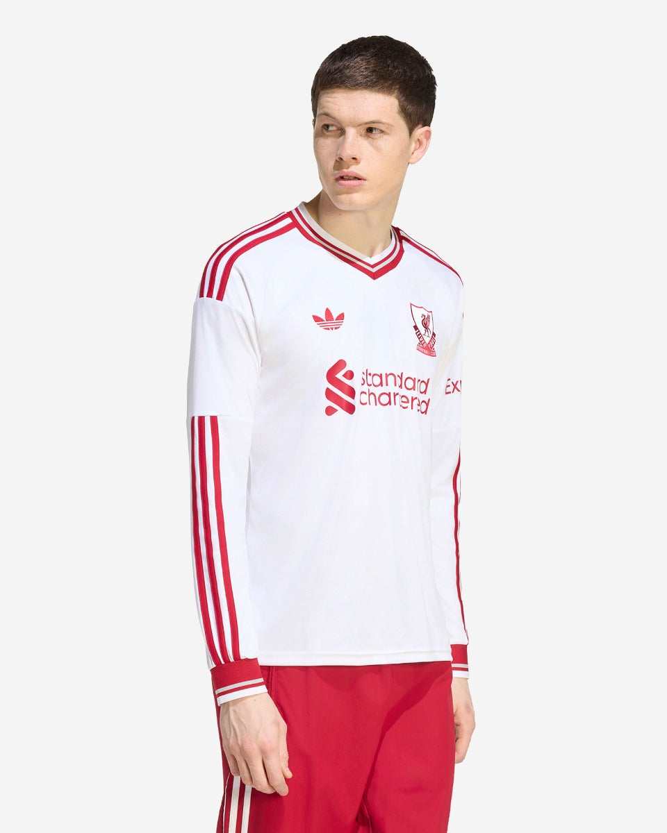 Liverpool Away 26/27 Manga Longa Adidas - Branca