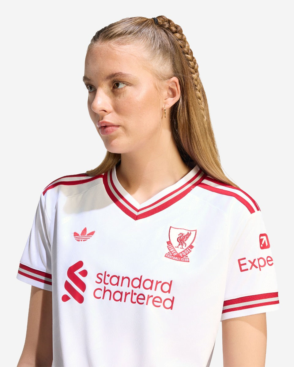 Liverpool Away 26/27 Feminina Adidas - Branca