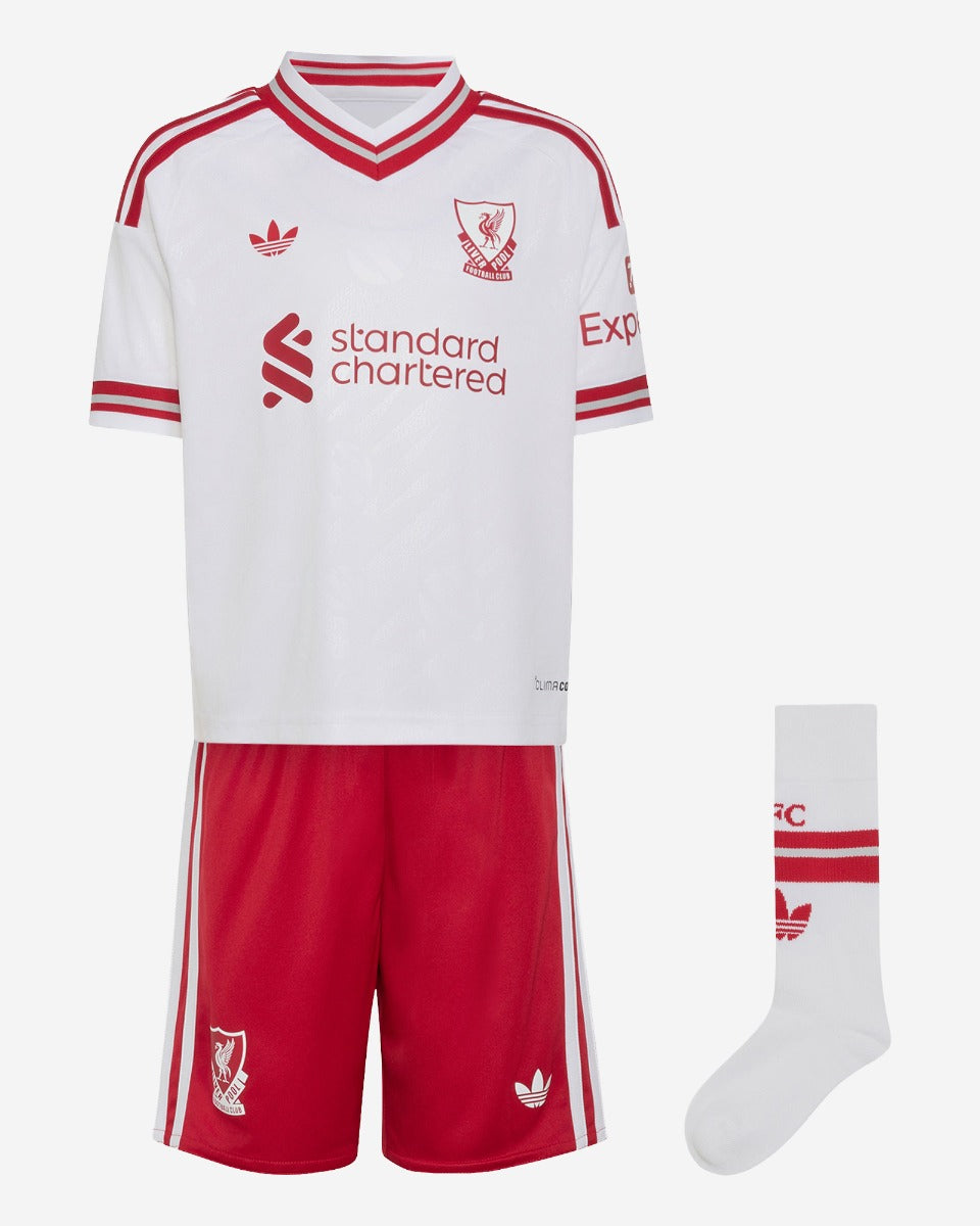 Kit Infantil Liverpool Away 26/27  - Branco