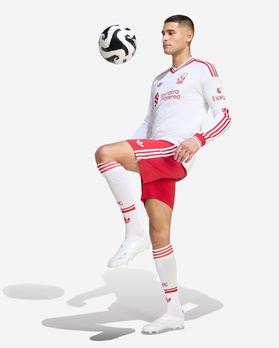 Liverpool Away 26/27 Manga Longa Jogador Adidas - Branco