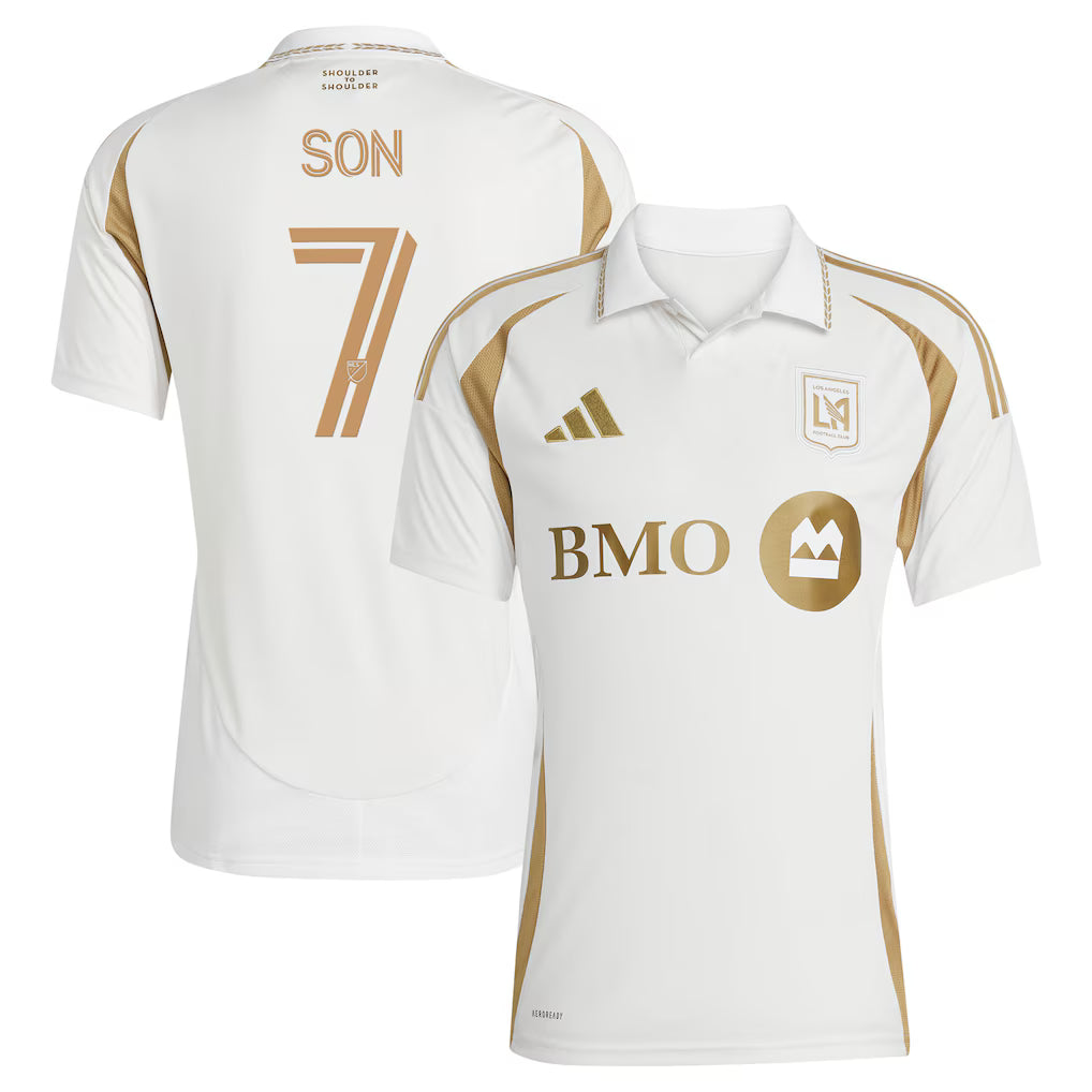 LA FC Away 25/26 Torcedor Adidas - Branca e Dourada