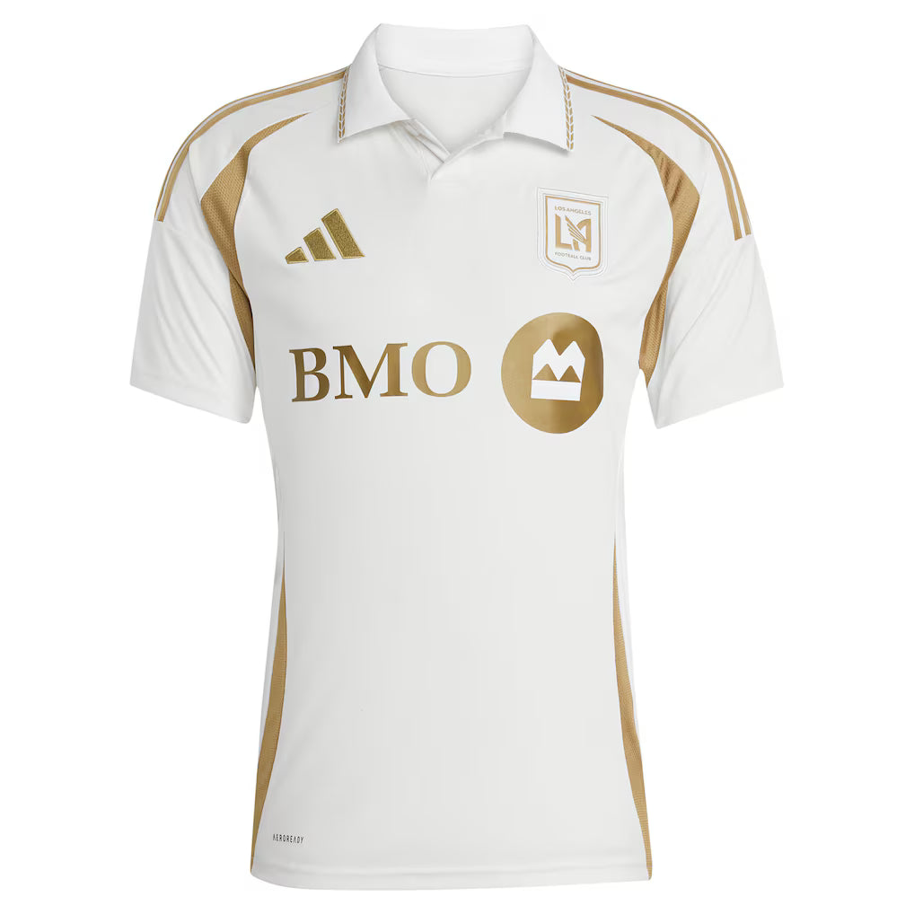 LA FC Away 25/26 Torcedor Adidas - Branca e Dourada